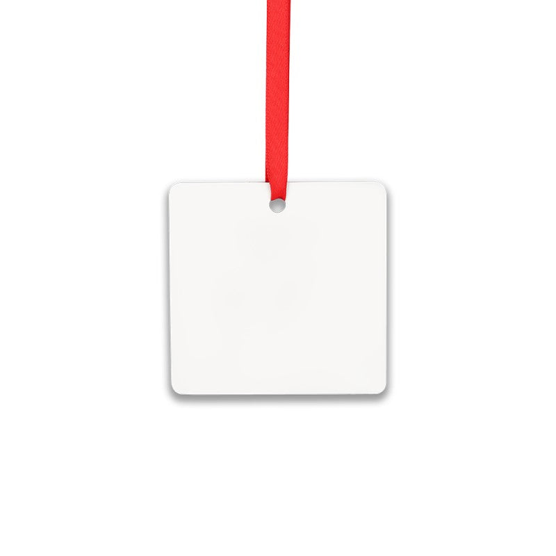 Double sided sublimation square aluminum ornament