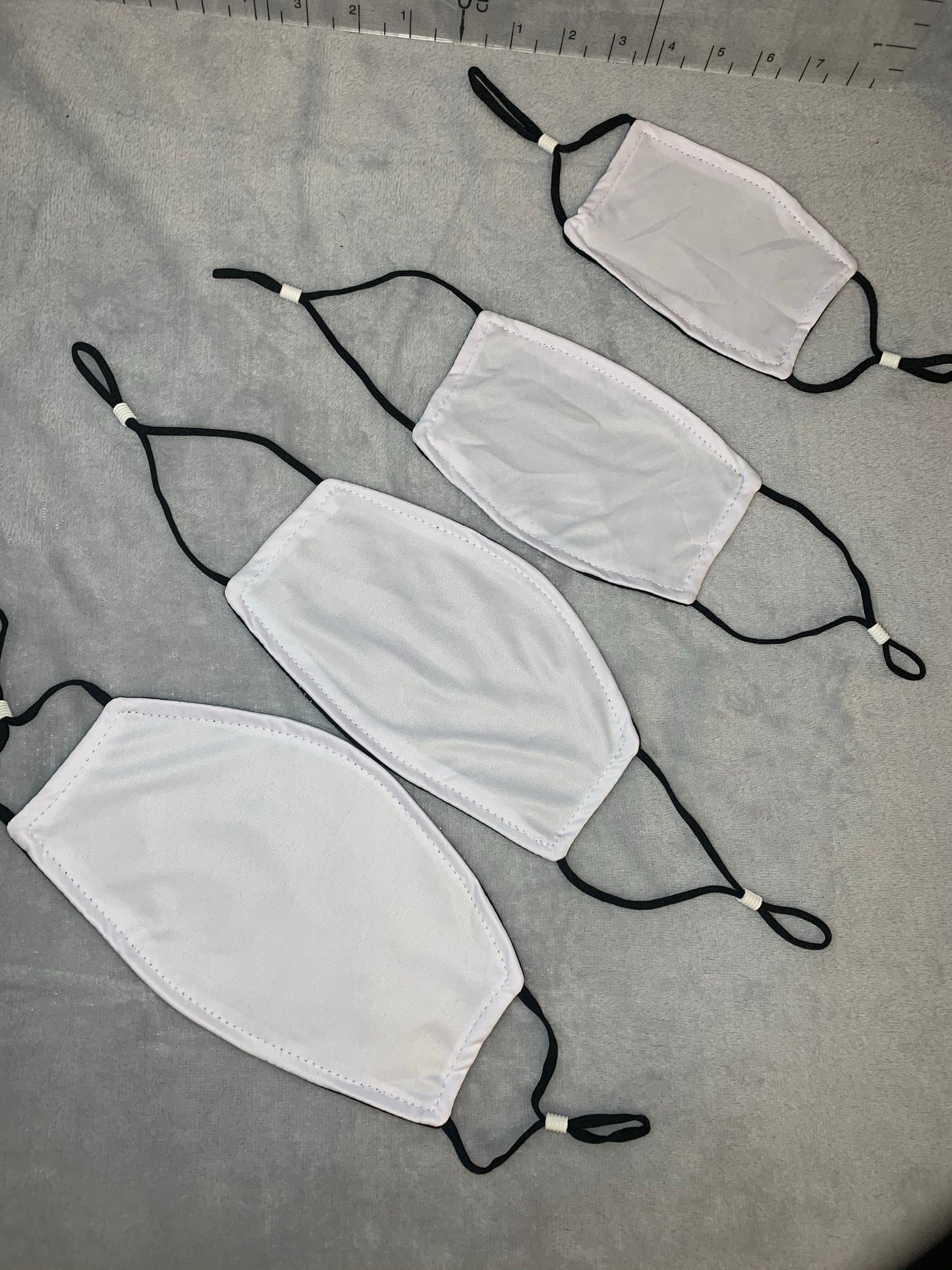 Face Mask Blank For Sublimation 100% Polyester with adjustable earloops