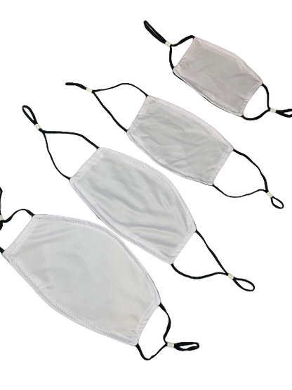 Face Mask Blank For Sublimation 100% Polyester with adjustable earloops